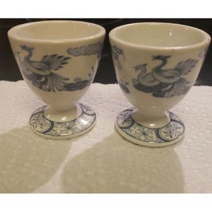 2 Rare, Antique, Chelsea, Egg Cups 80-90 years old